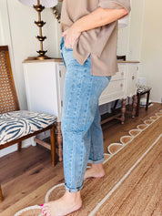 Risen Medium Wash Barrel Jeans