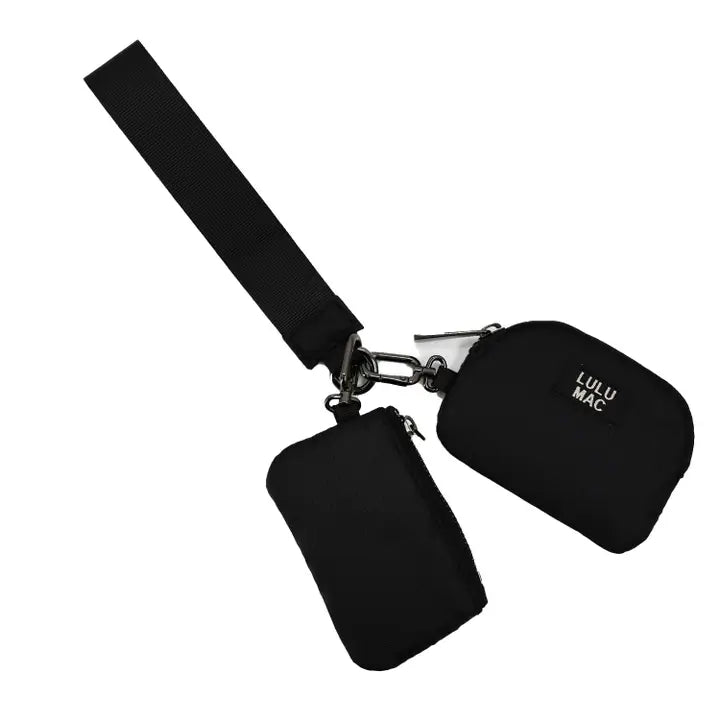 Lulu Mac Black Double Wristlet