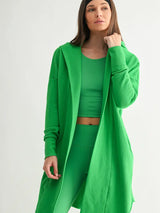The Carlisle Open Hoodie Green Jacket