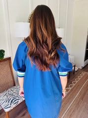 The Madison Dress Blue