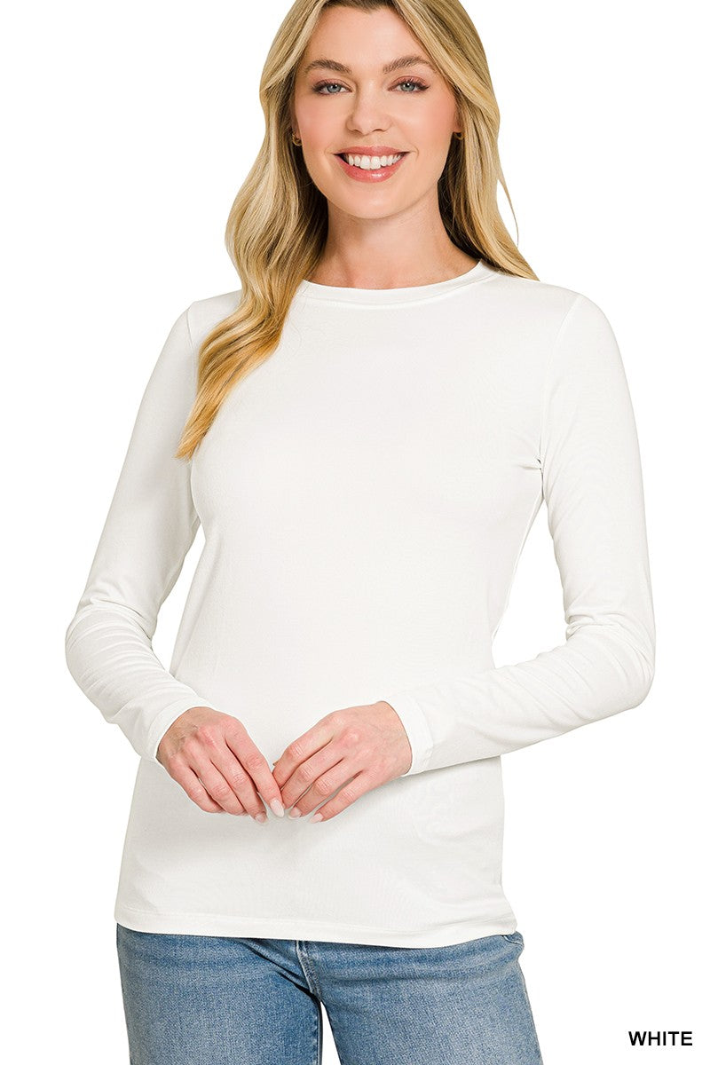 Brushed Microfiber Tee White