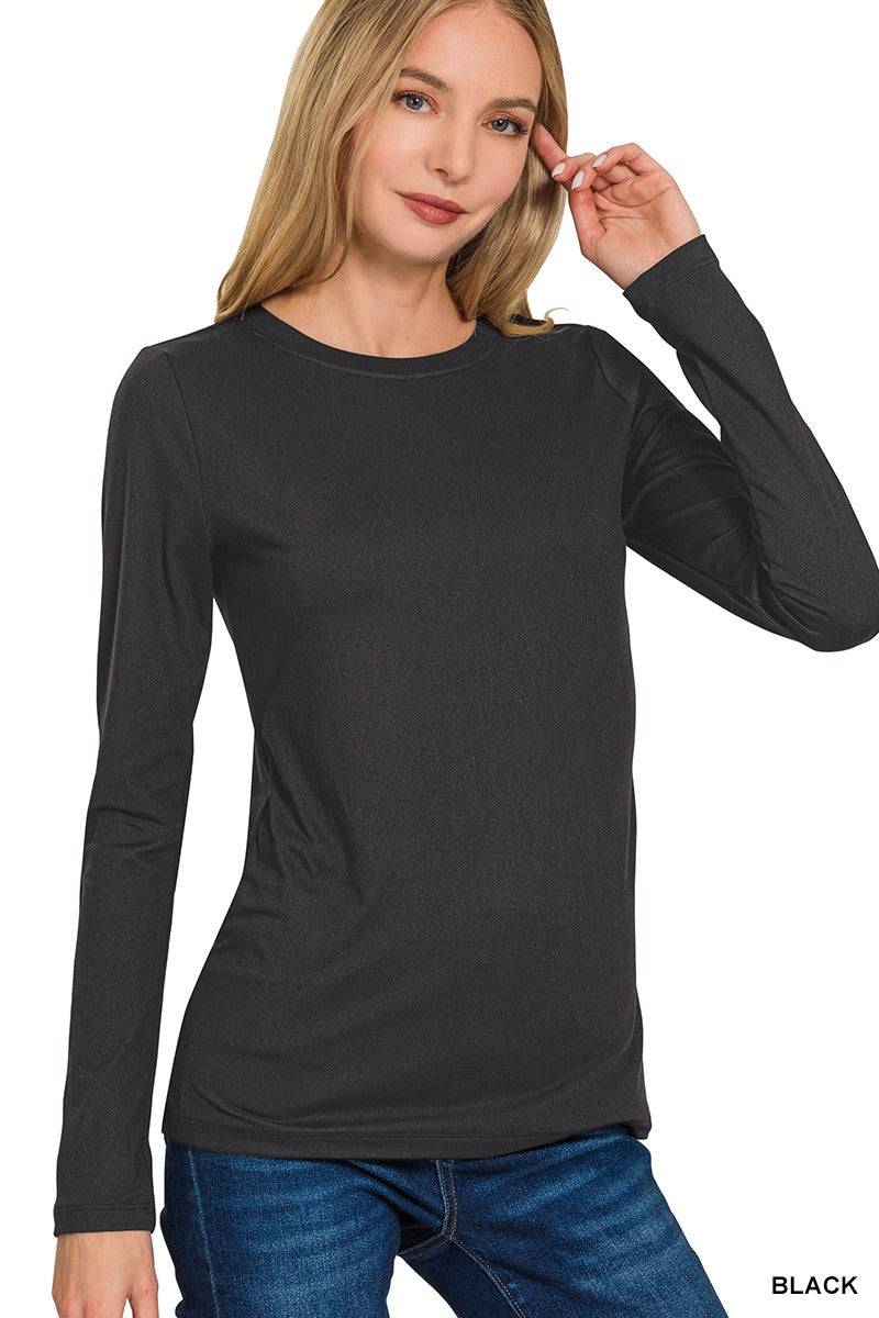 Brushed Microfiber Tee Black