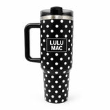 Lulu Mac Black/White Dot Tumbler