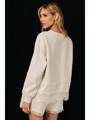 The Signature Lace Grey Sweatshirt