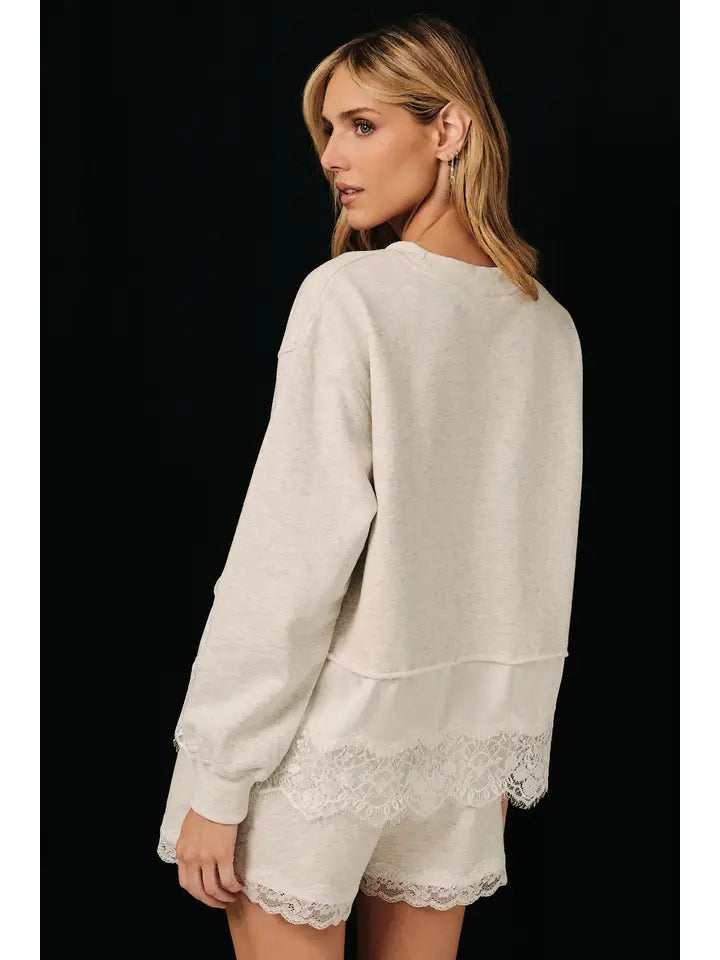 The Signature Lace Grey Sweatshirt