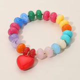 Heart Charm Stretch Bracelet