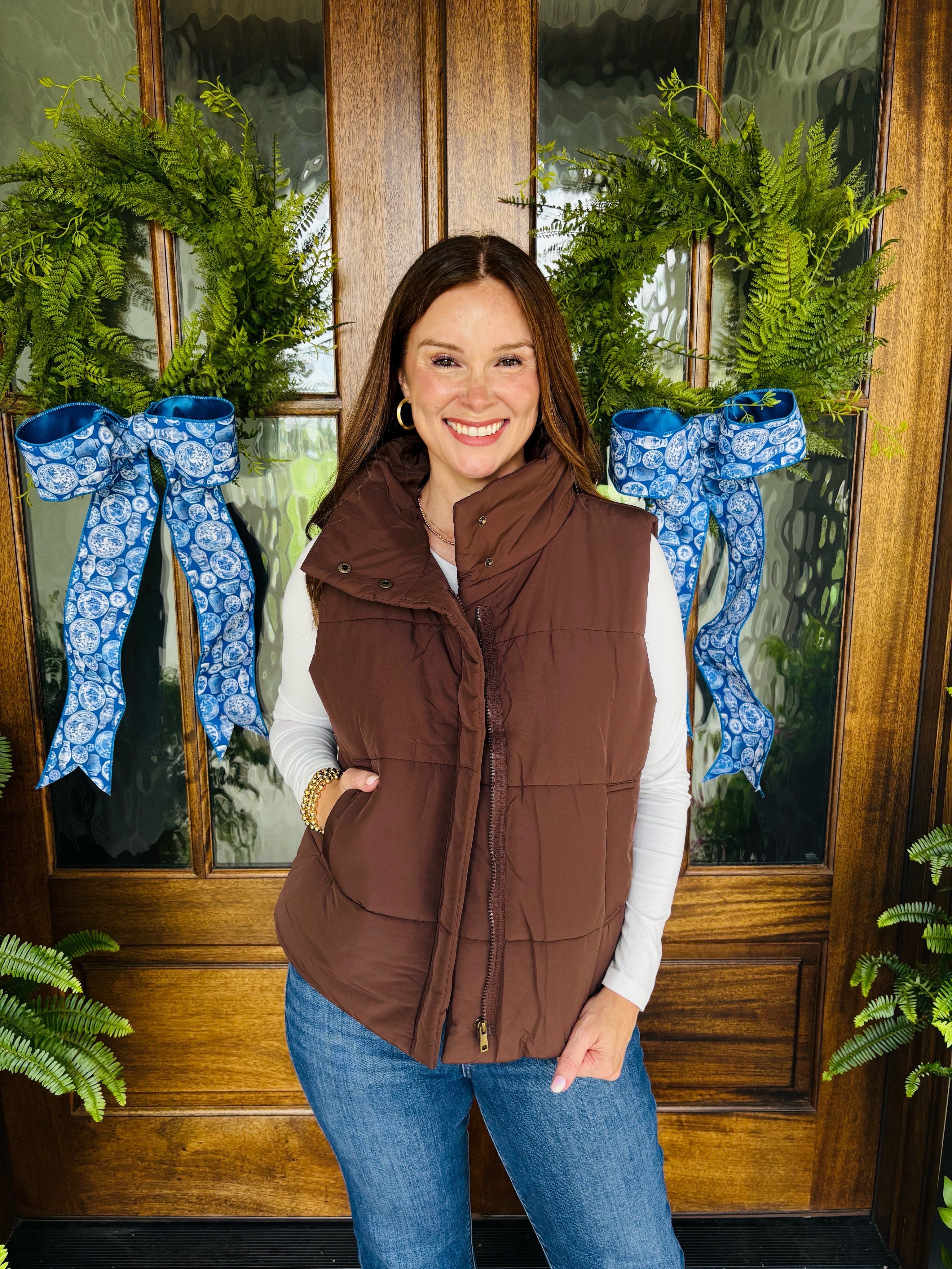 Brown Puffer Vest