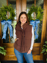 Brown Puffer Vest