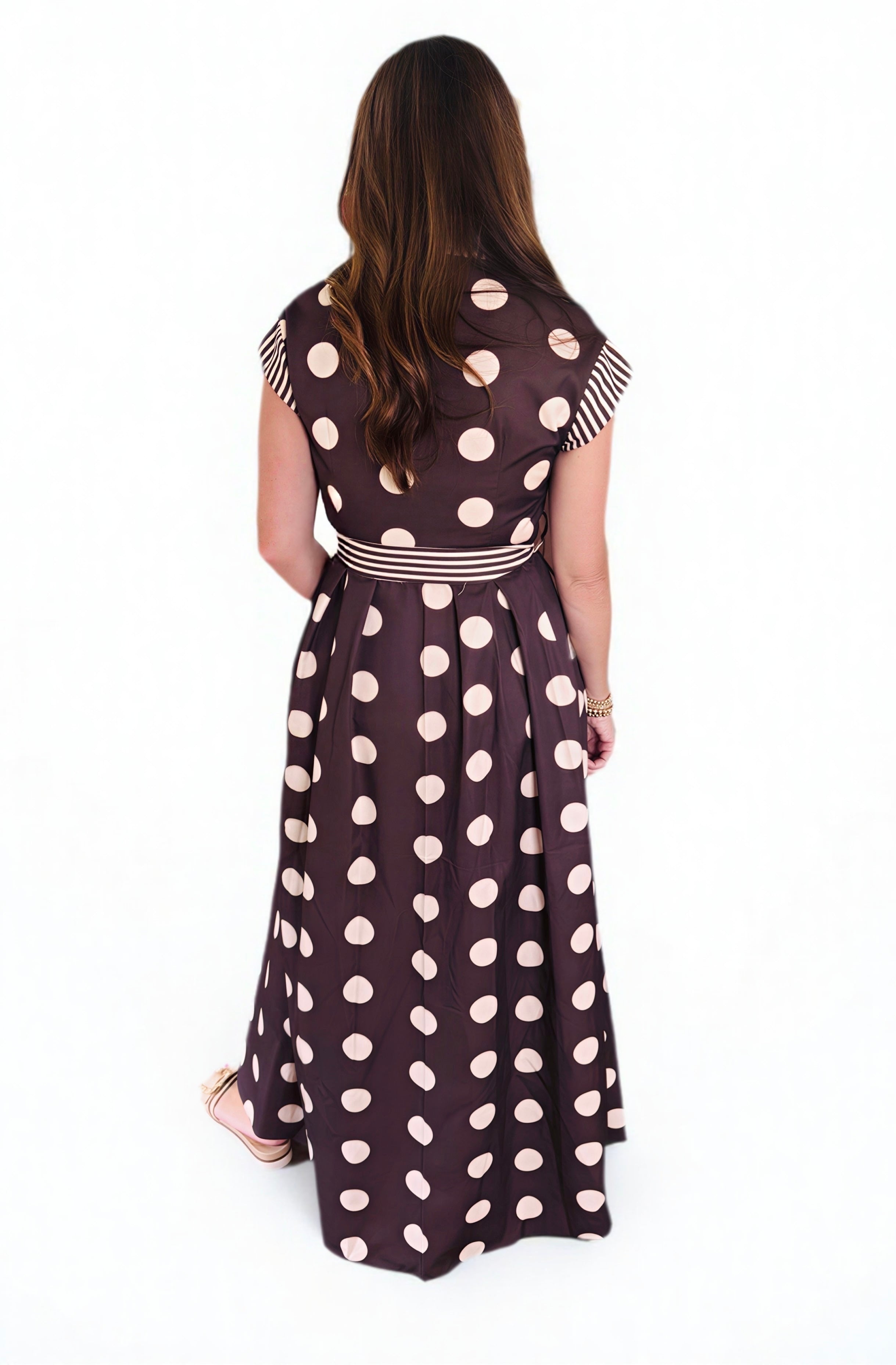 The Brown Dot Shirt Dress