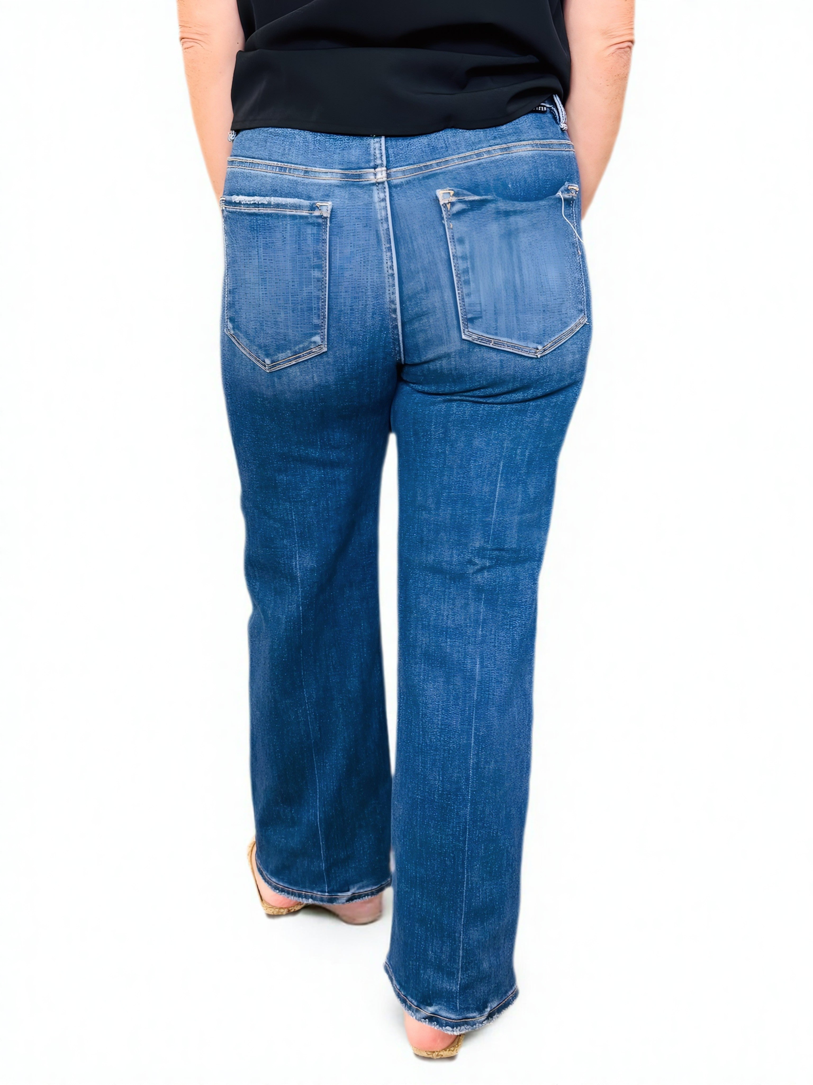 Risen Tummy Control High Ri Ankle Straight Crease Line