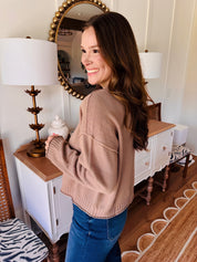Everyday Button Down Cardigan Mocha