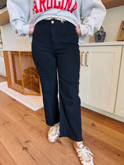 Colored Wide Leg Denim Black