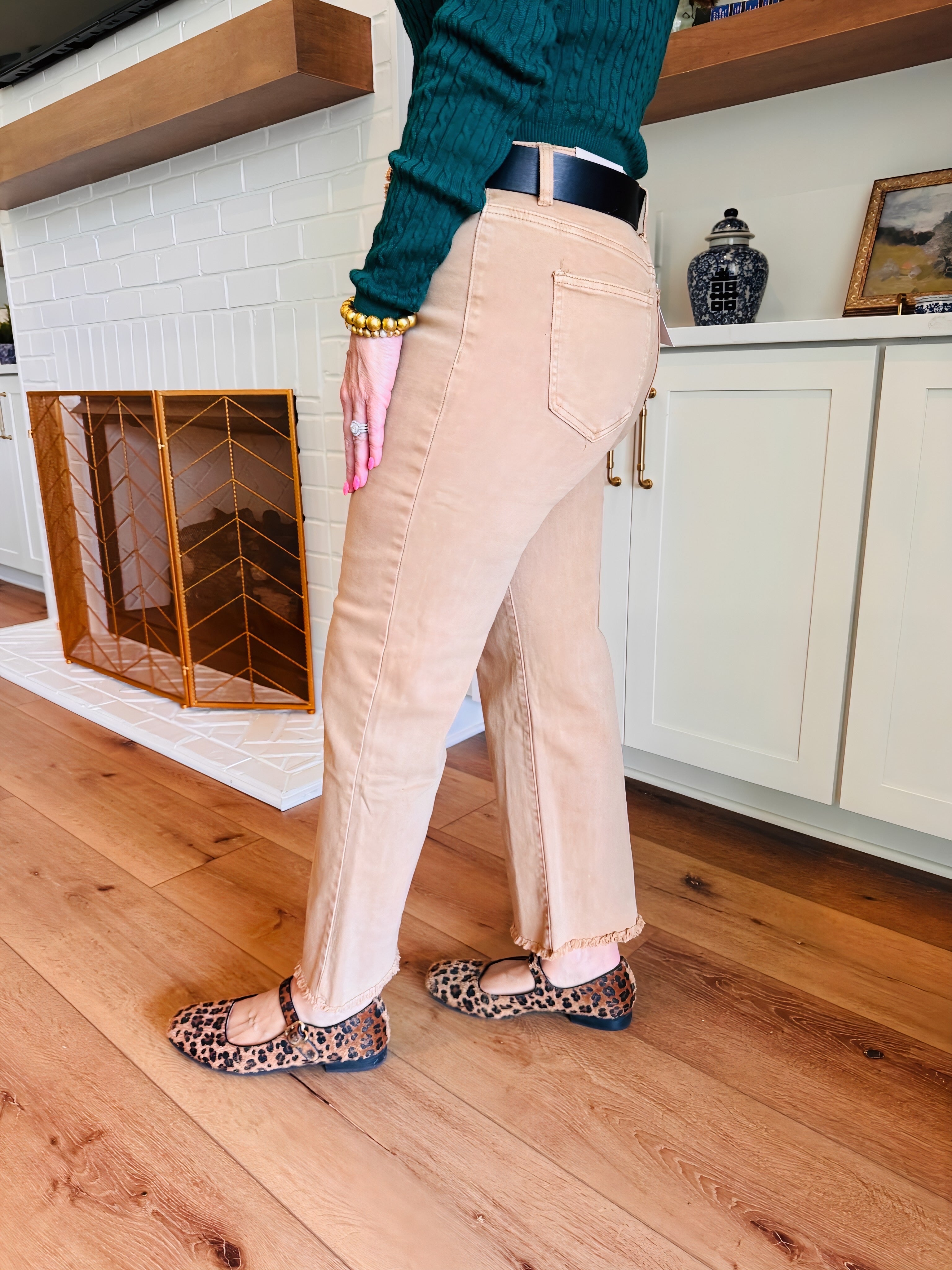 Colored Wide Leg Denim Brush