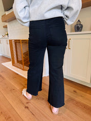 Colored Wide Leg Denim Black