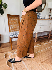 Brown Polka Dot Pants