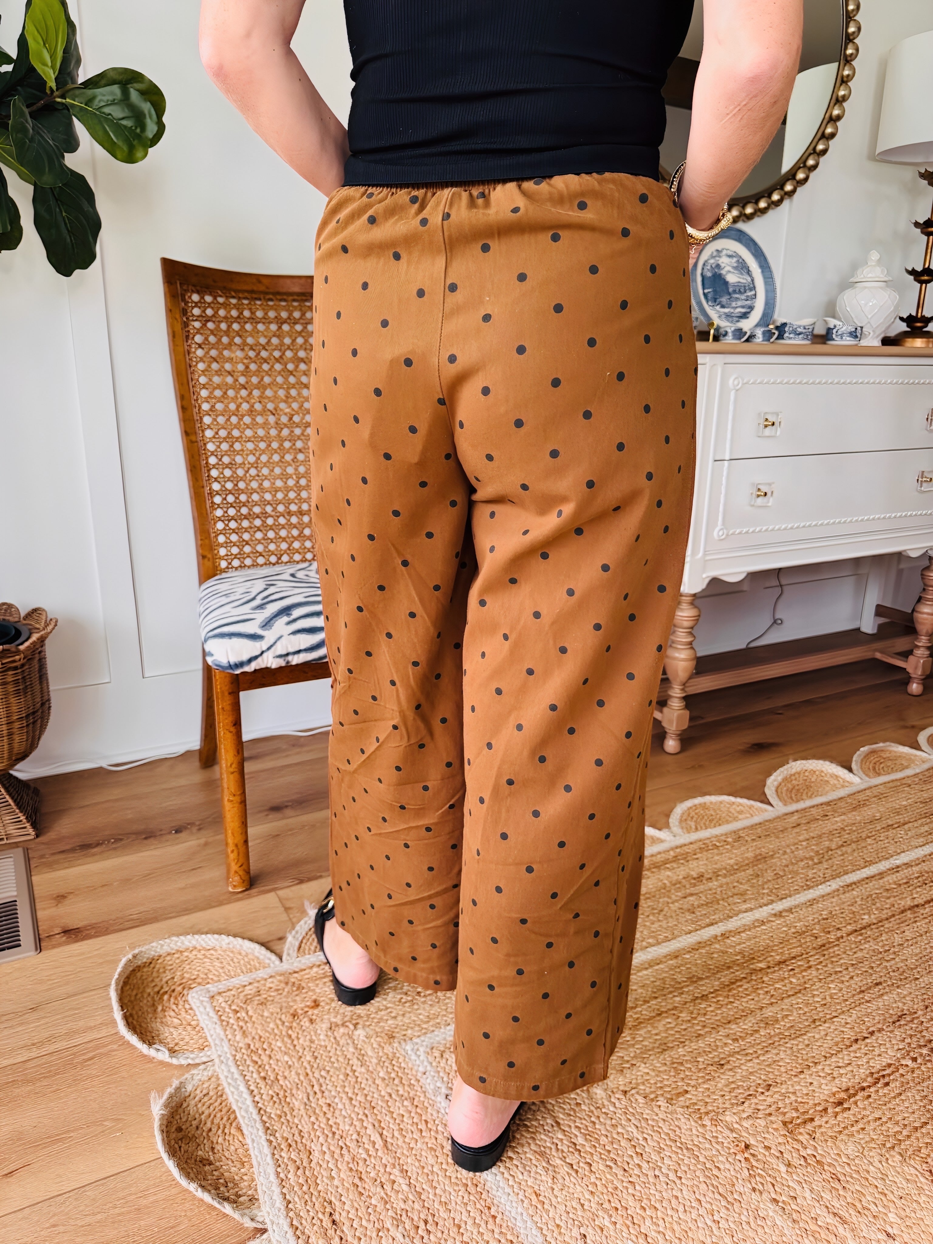 Brown Polka Dot Pants