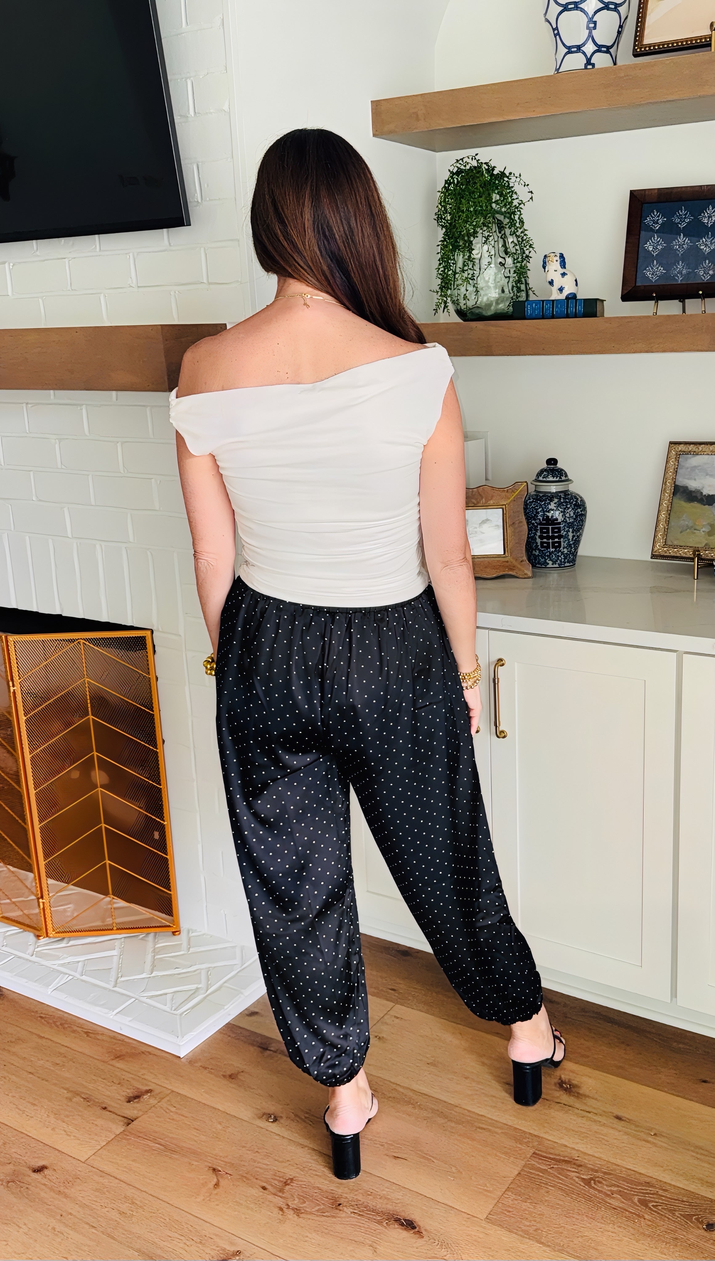Black Polka Dot Jogger