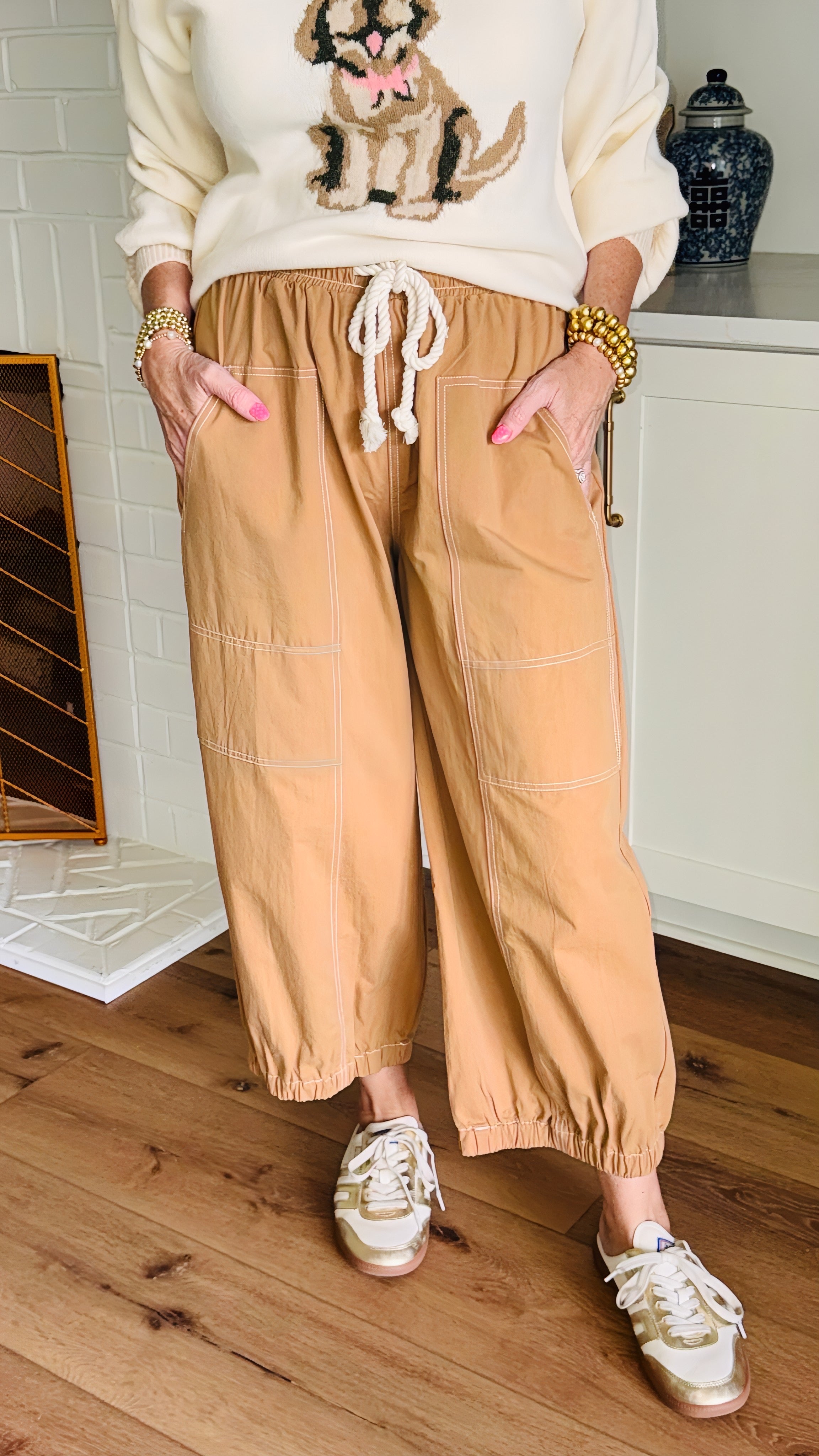 The Stitched Balloon Camel Pant