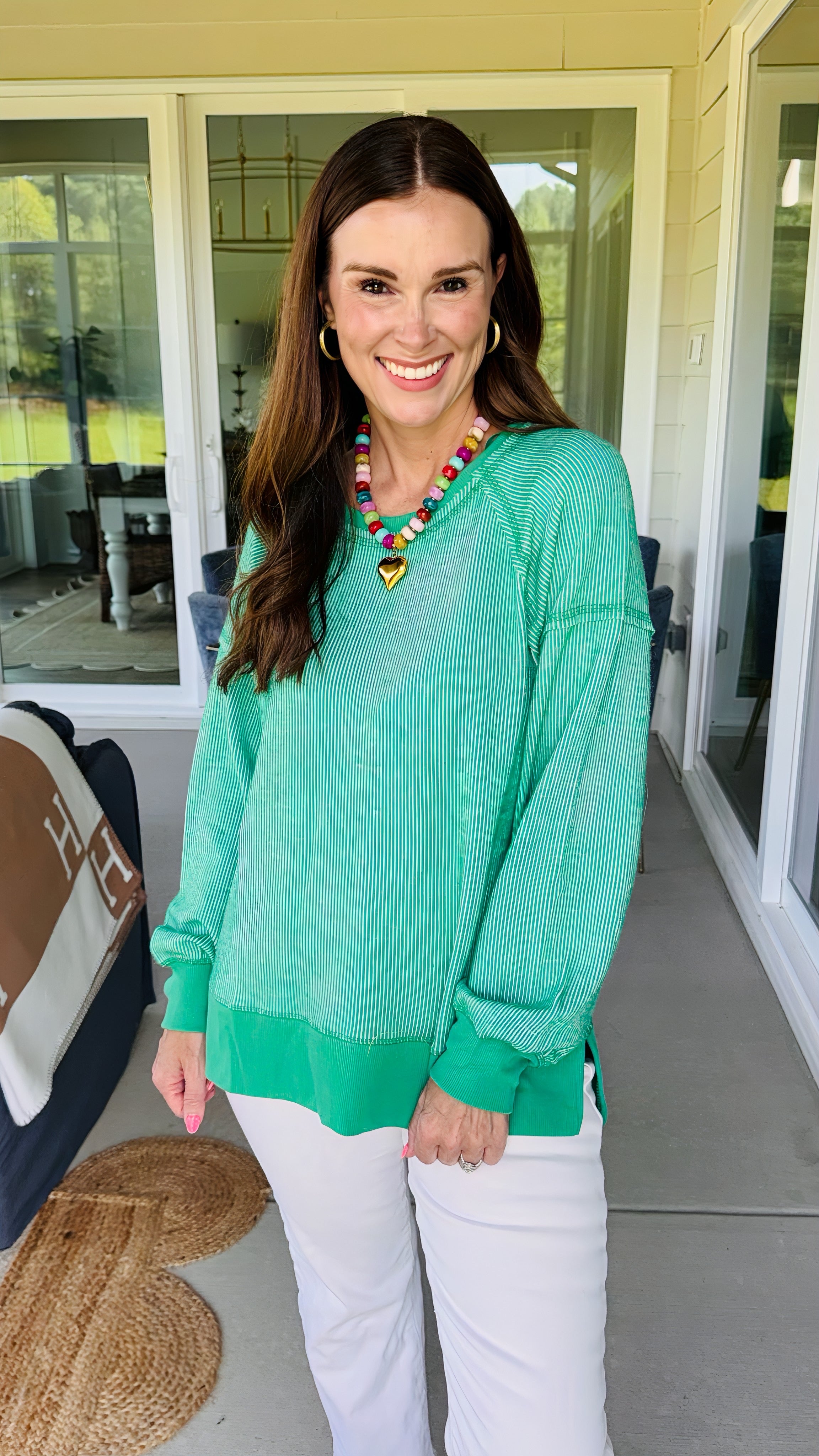 The Collins Green Pullover