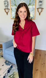 The Whitmore Top Burgundy