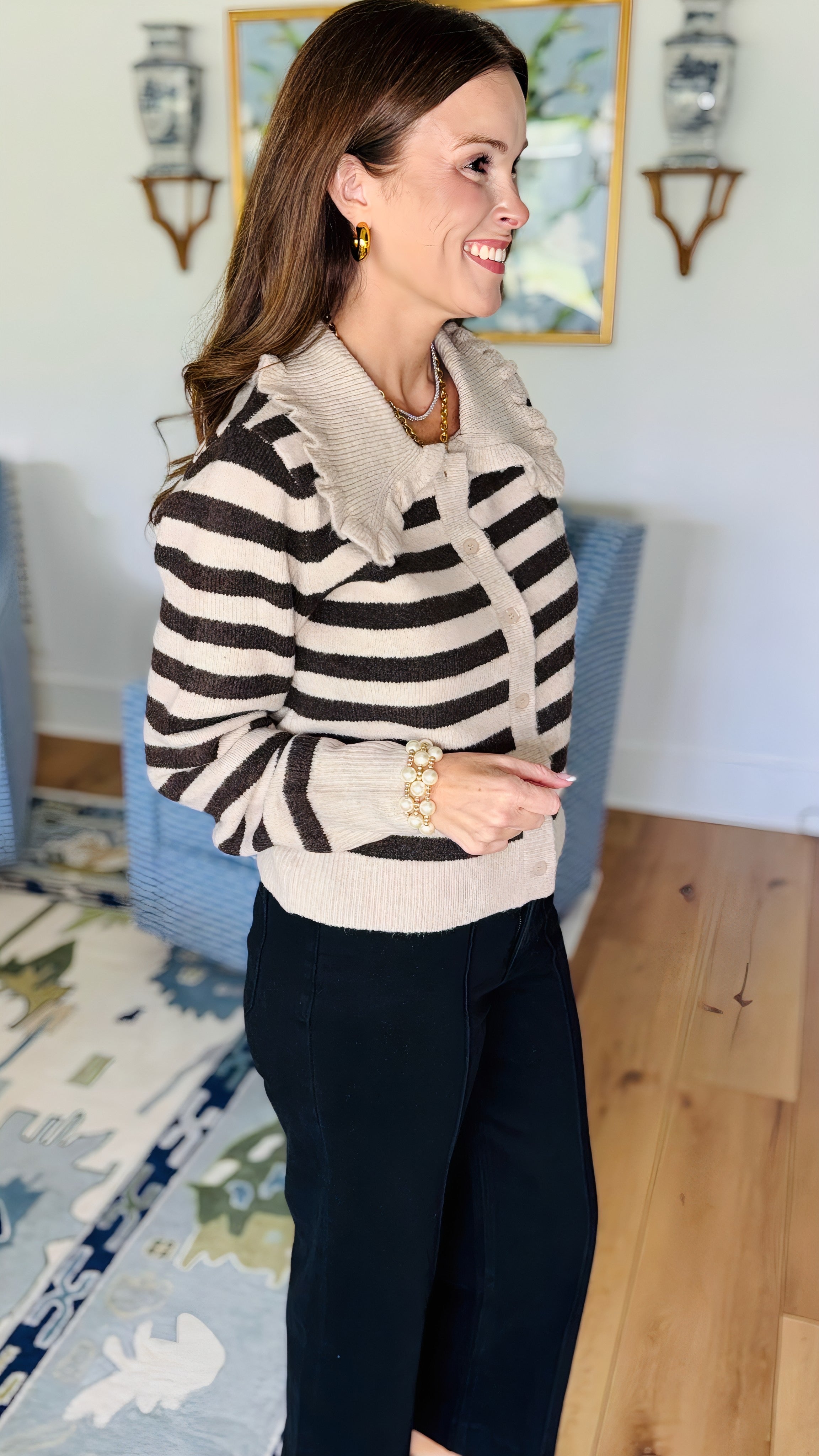 The Keepsake Ruffle Collared Cardigan