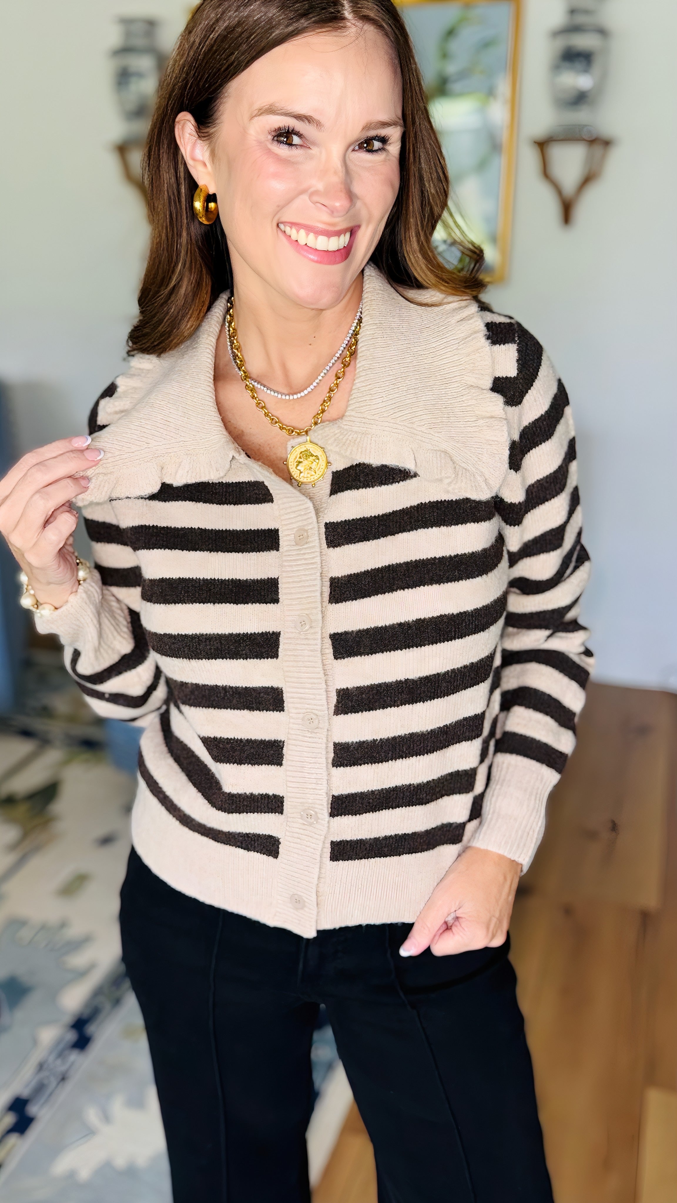 The Keepsake Ruffle Collared Cardigan