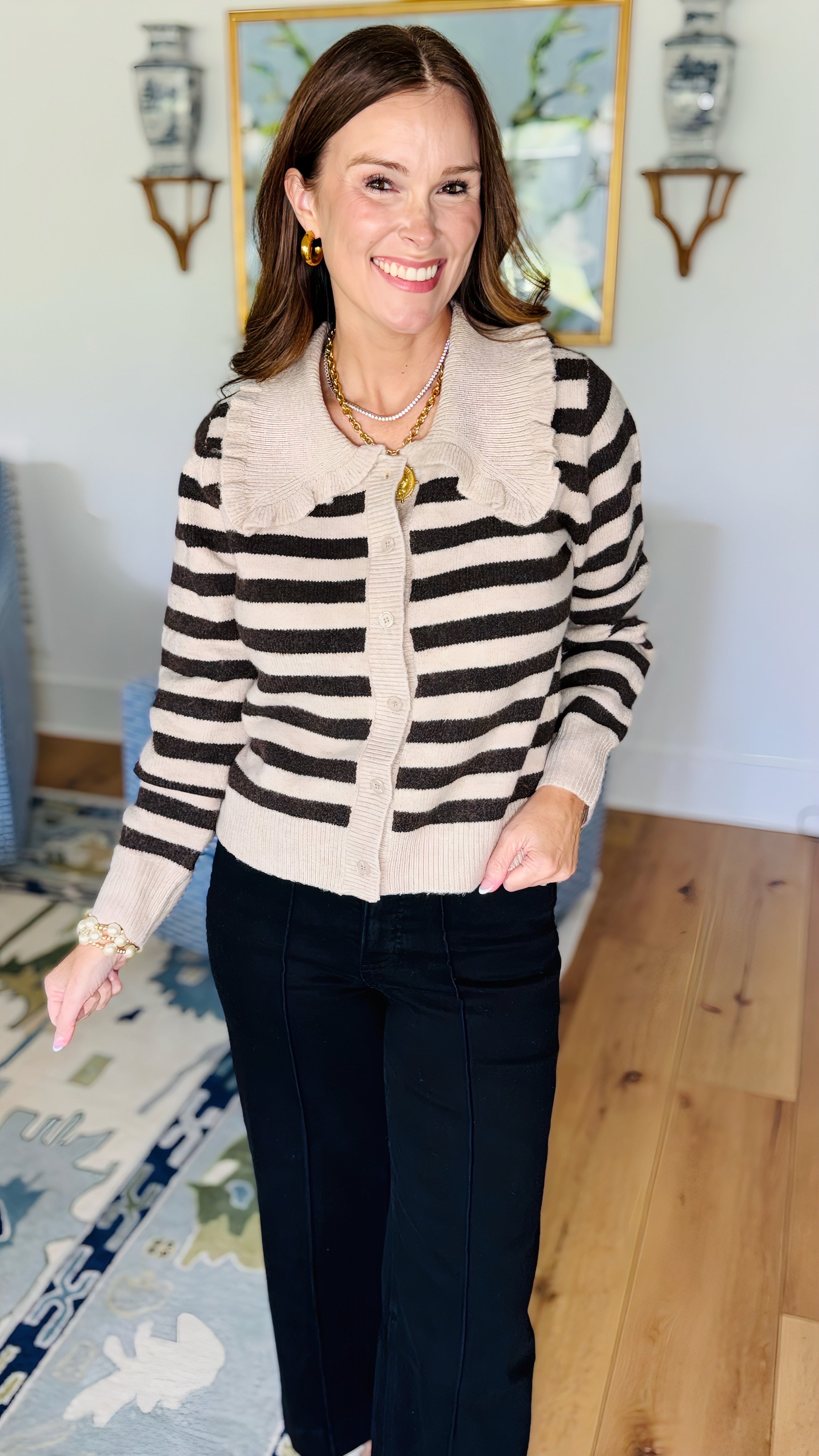 The Keepsake Ruffle Collared Cardigan