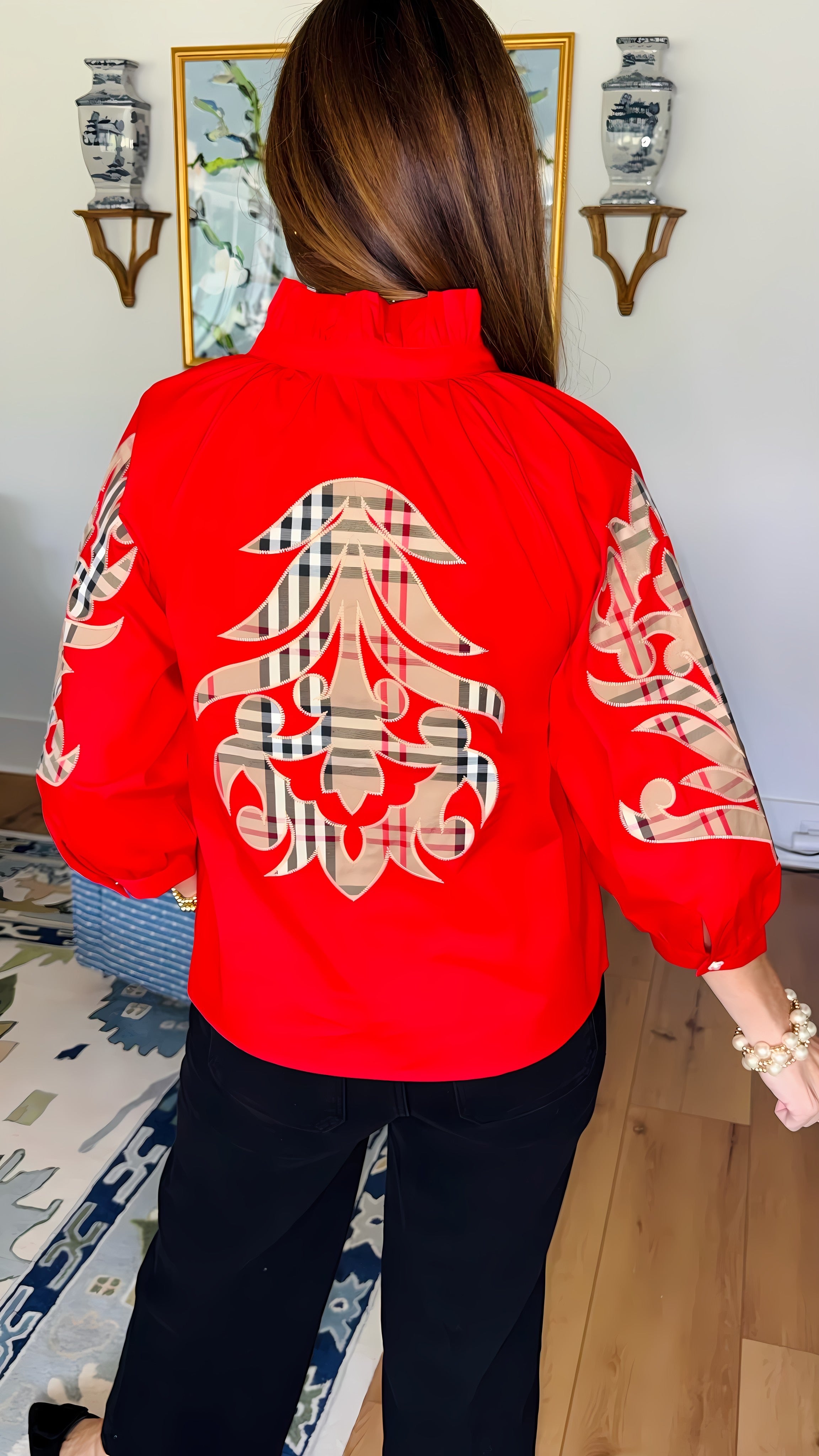 The Keepsake Red Applique Top
