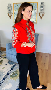 The Keepsake Red Applique Top