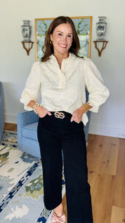 Ladies Who Lunch Ivory Top