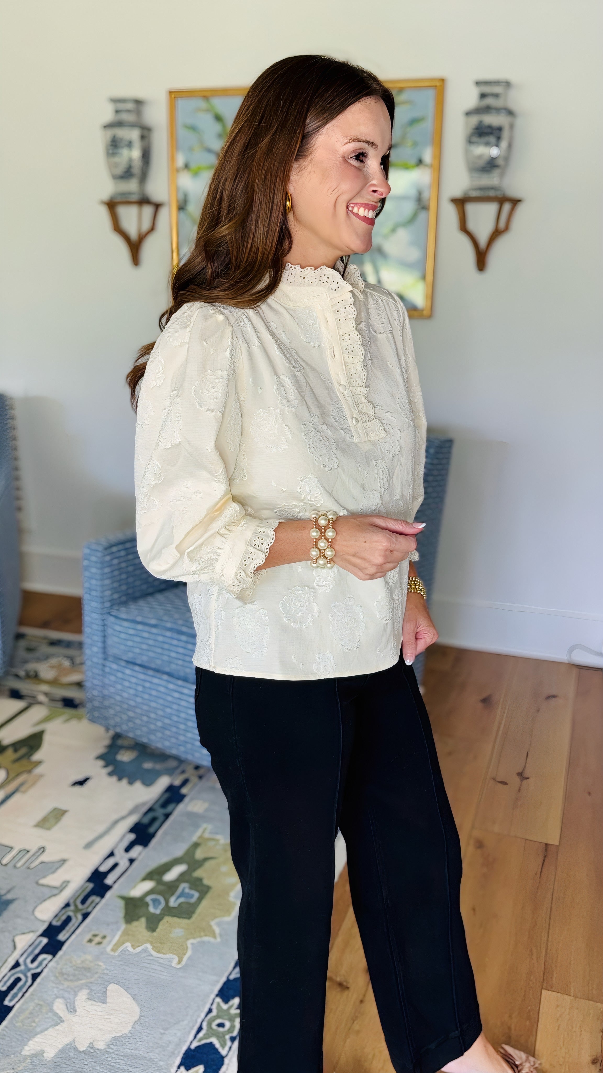 Ladies Who Lunch Ivory Top