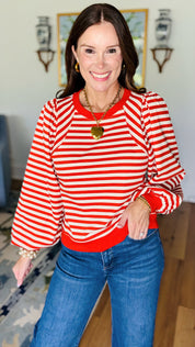 The Sweetgrass Brick Striped Top