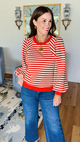 The Sweetgrass Brick Striped Top
