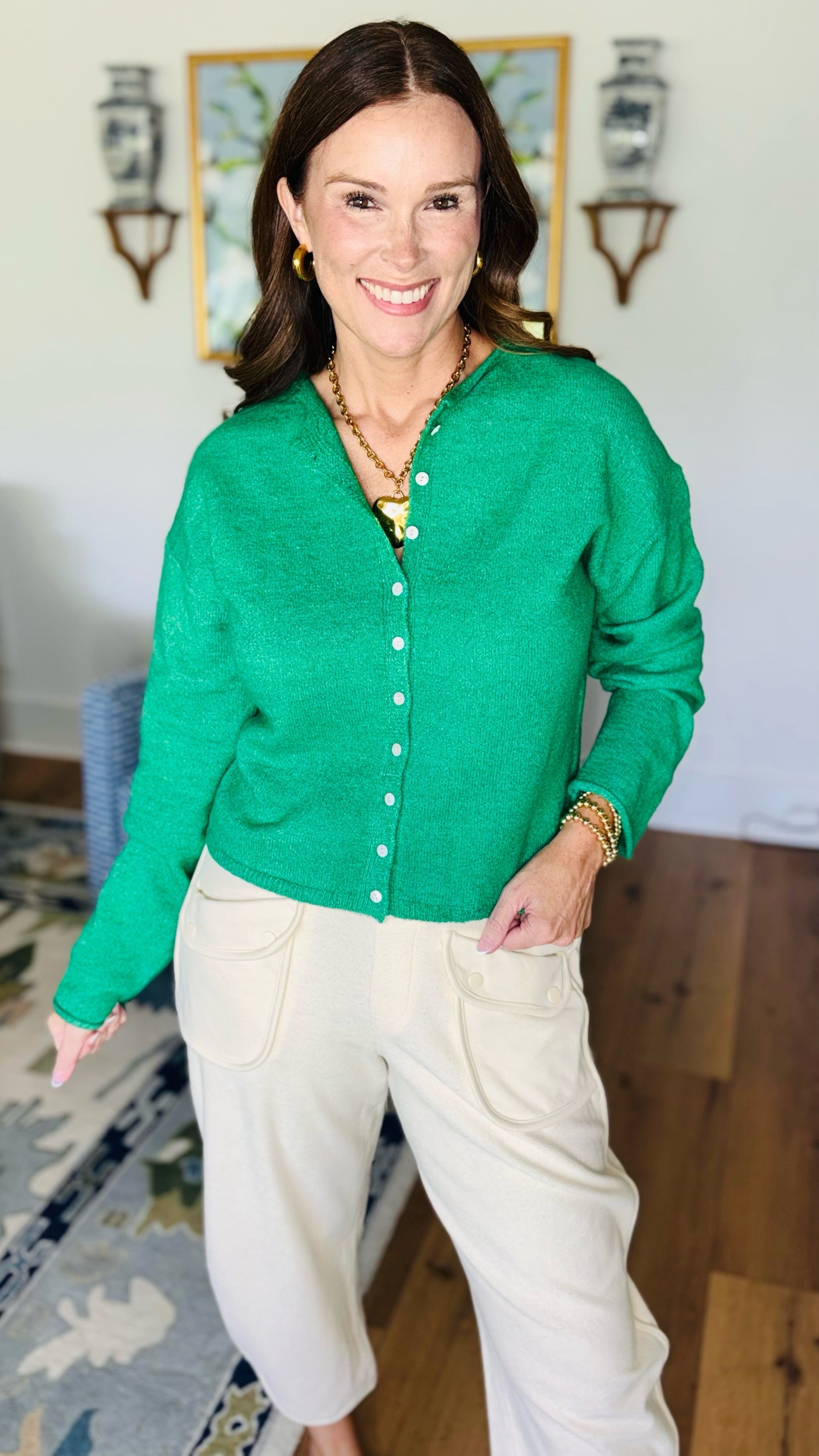 The Garden Party Green Cardigan