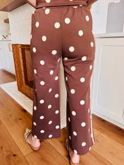 The Margot Polka Dot Brown Pants