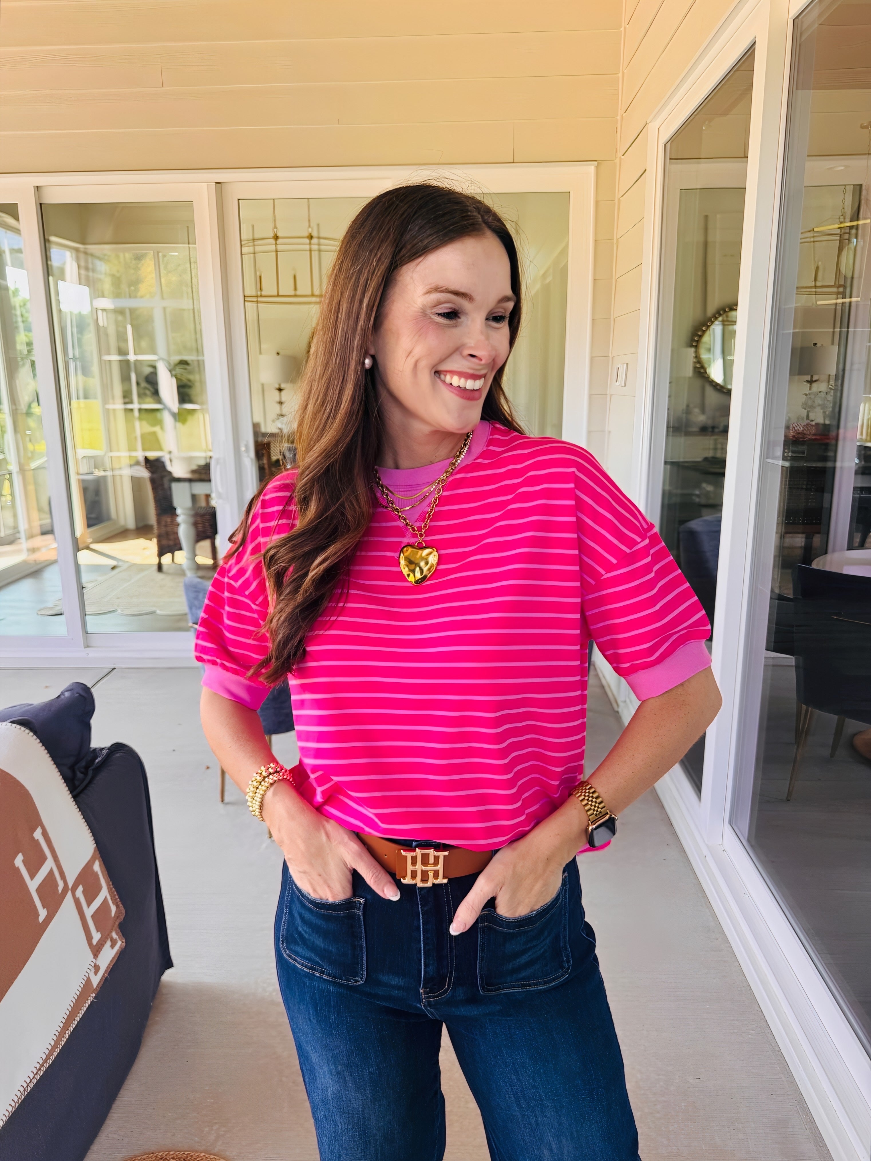 The Getaway Top Pink