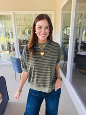 The Getaway Top Olive