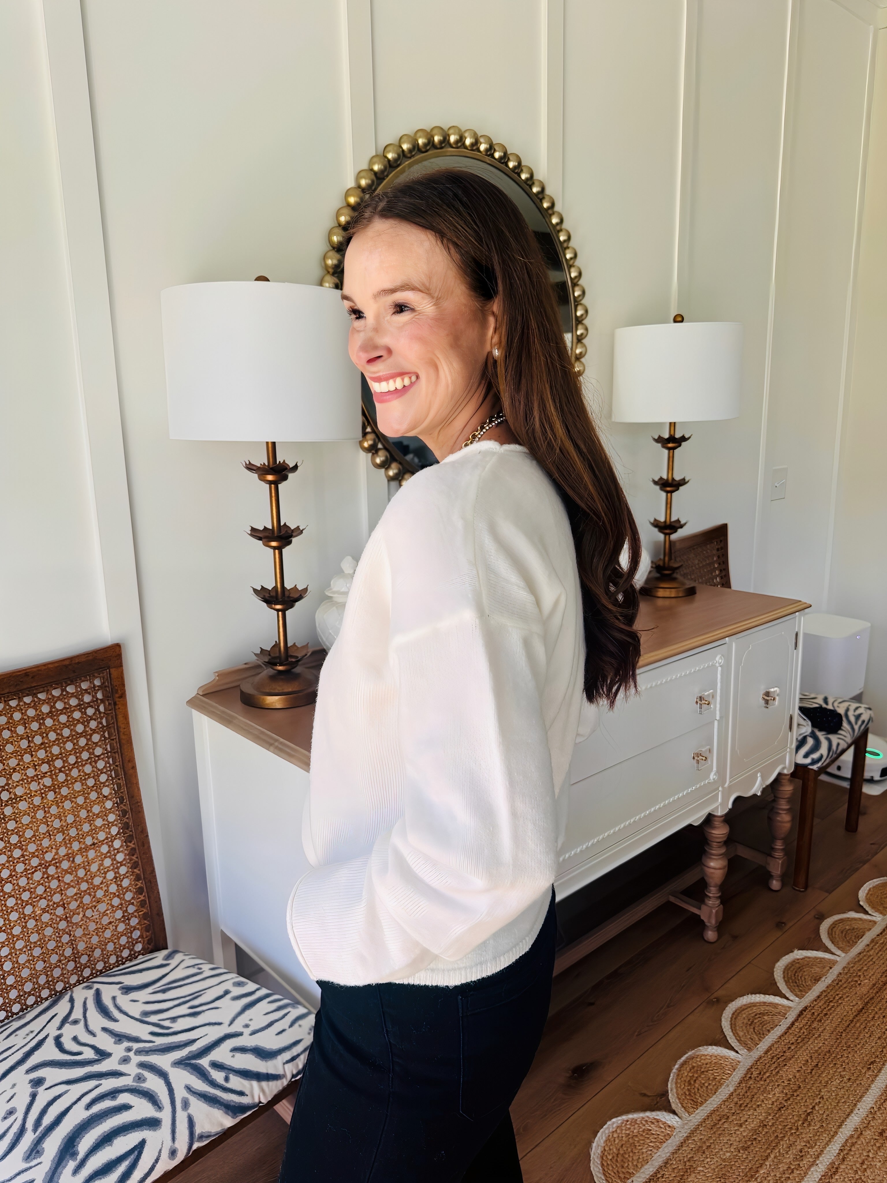 The Garden Party Cardigan Ivory