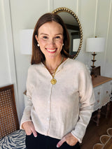 The Garden Party Cardigan Oatmeal