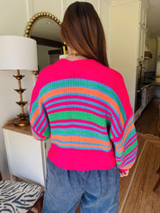 Multi Chunky Knit Cardigan