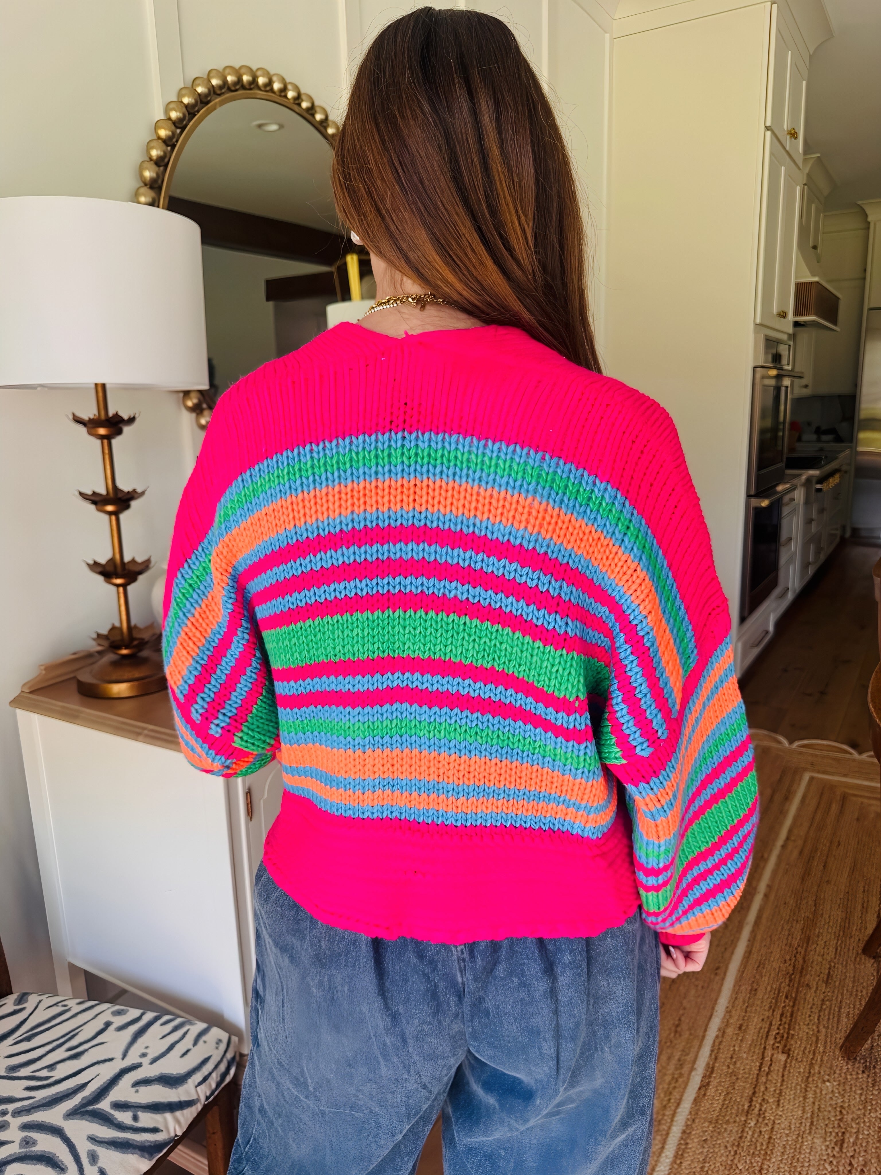 Multi Chunky Knit Cardigan