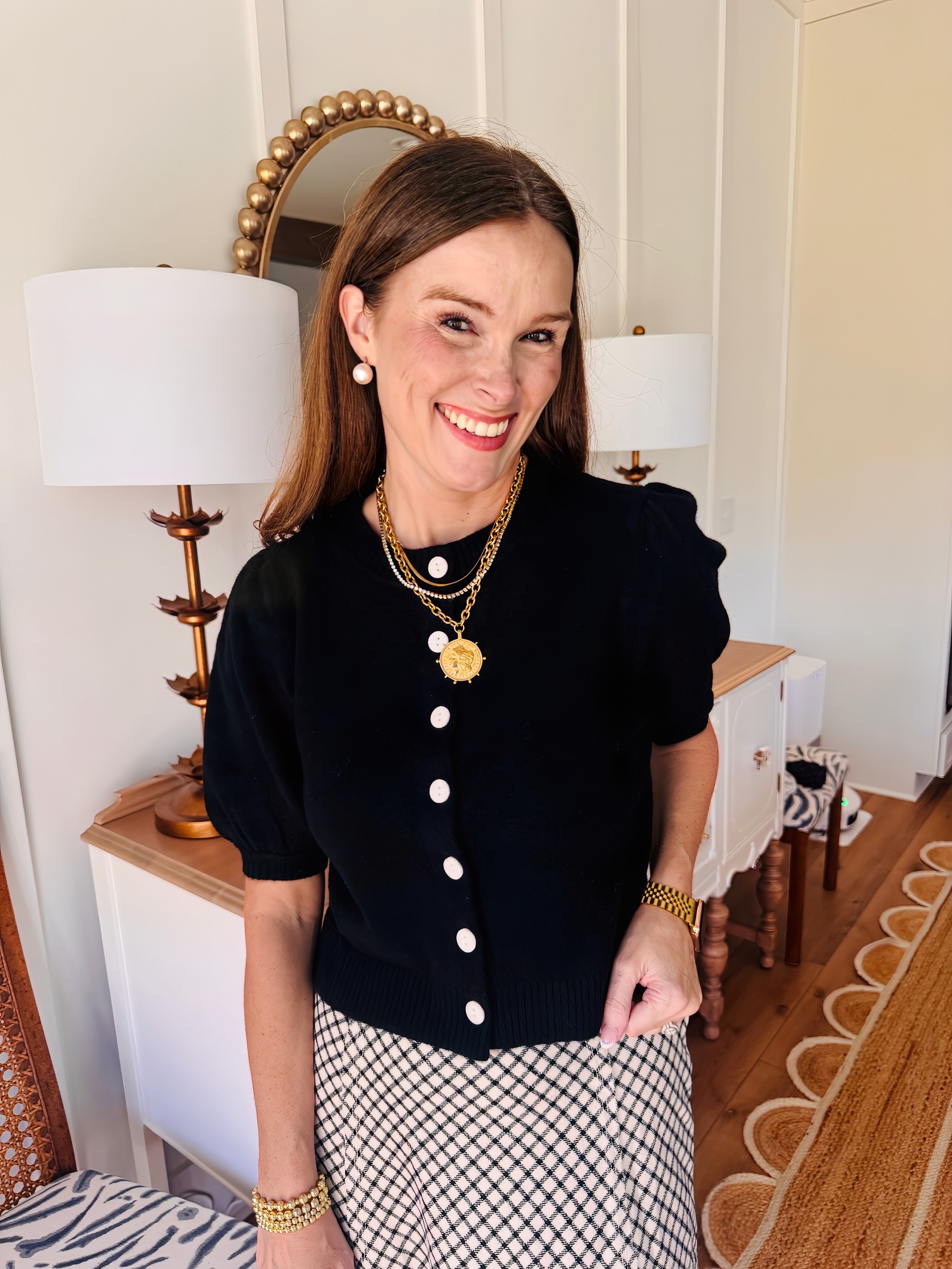 The Palmer Black Button Down Cardigan