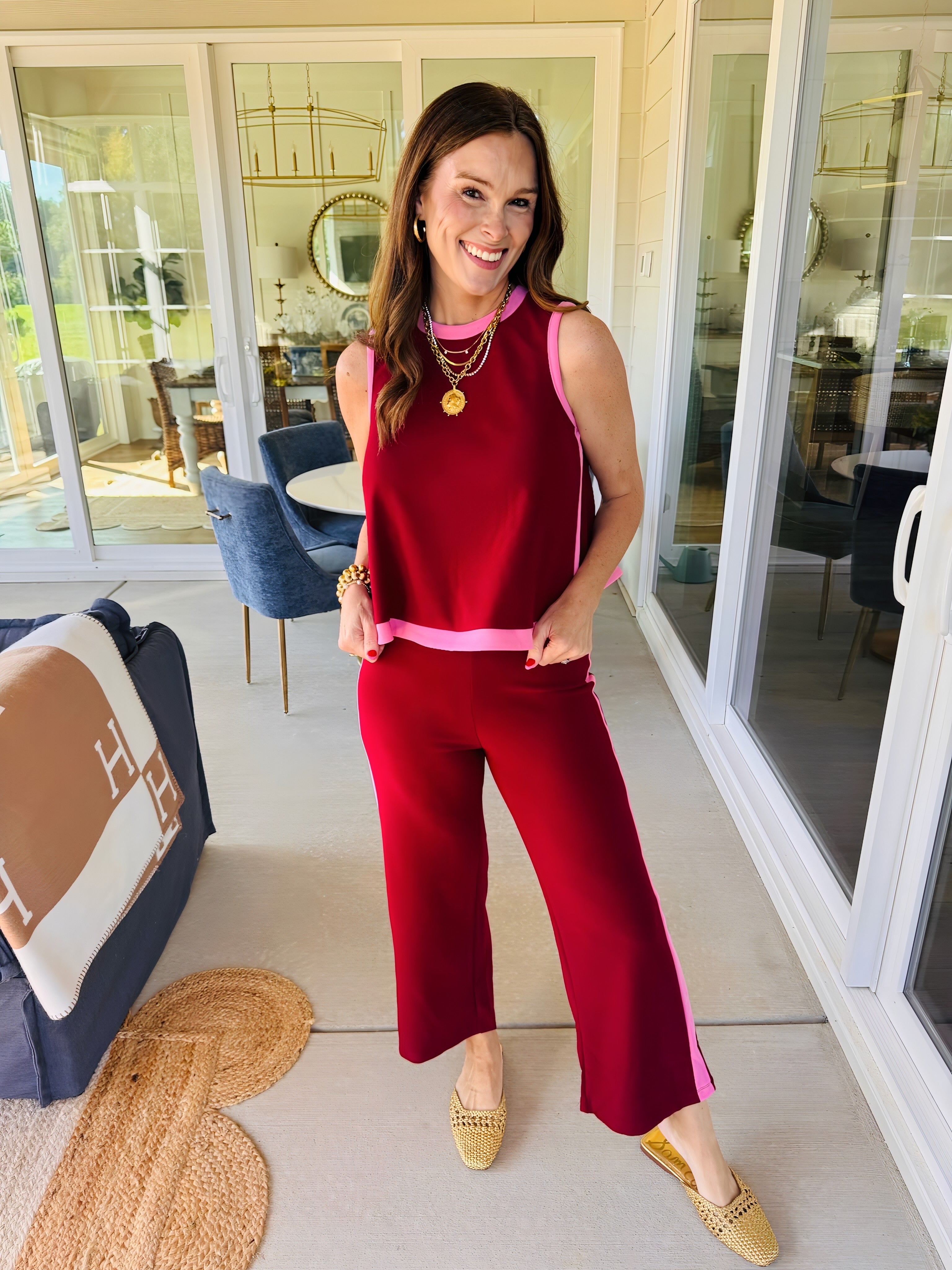 The Front Porch Set Burgundy