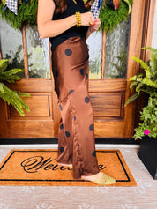 The Added Touch Brown Polka Dot Pants