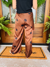 The Added Touch Brown Polka Dot Pants