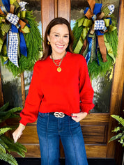 The Lattie Red Sweater