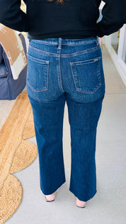 Risen High Rise Wide Leg Jeans