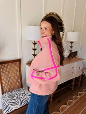 Fleece Half Zip Pullover Pink
