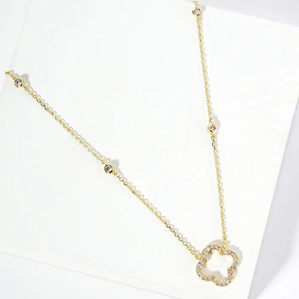 Gold Quatrefoil Necklace