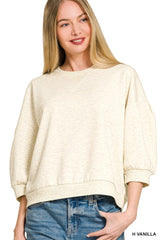 The Scout Top Heathered Vanilla